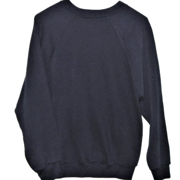 SPORTSWEAR Vintage Navy Blue Pullover Sweatshirt w/ Winter Motif ~ Medium - Picture 2 of 3